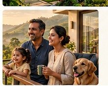 Family lifestyle illustration for Advika Hill City